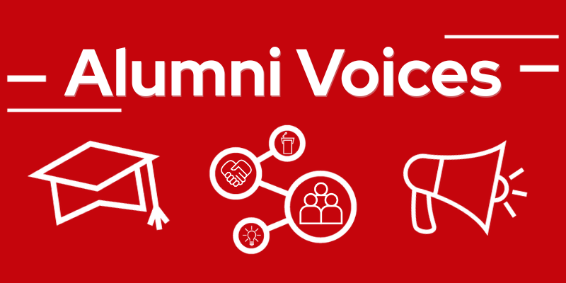 An image linked to the "Alumni Voices" page.